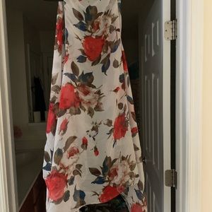 Floral sleeveless cardigan